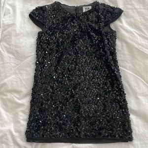 Little girls size 8 Molly minis dress black sequin.